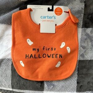 Carter's Orange My First Halloween Bib